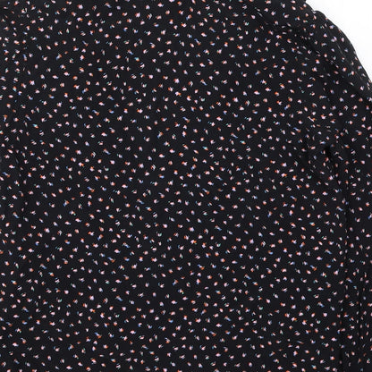 Womens UK Size 6 NEXT Black Jersey Button-Up