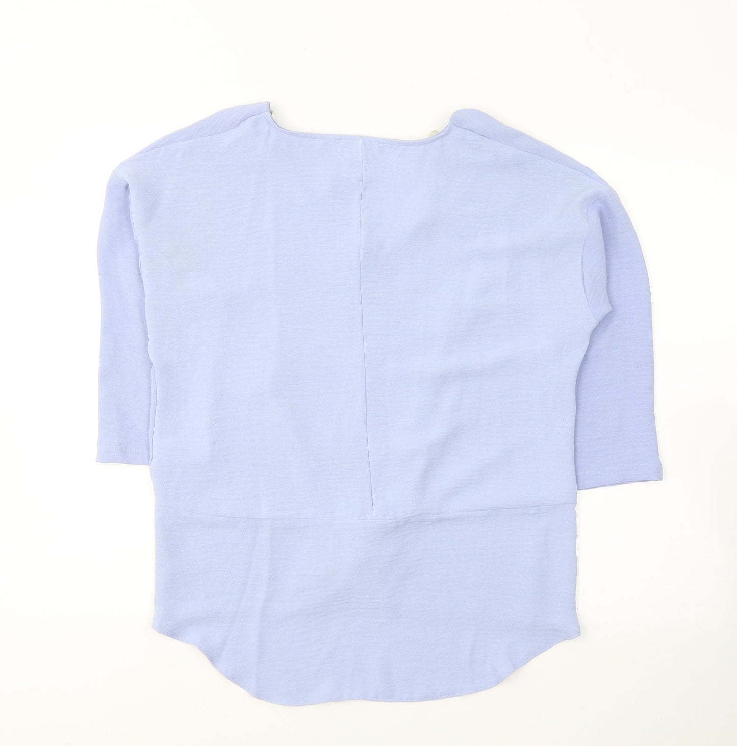 Primark Womens Blue  Polyester Tunic Blouse Size 8 Round Neck