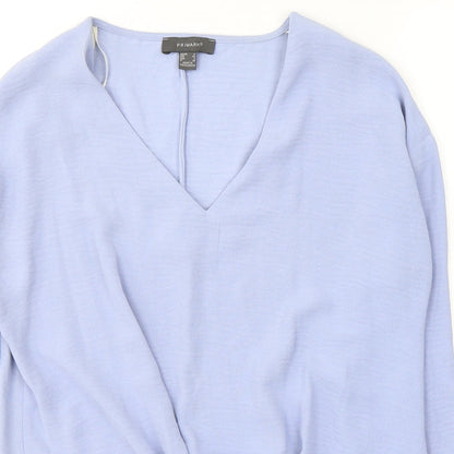 Primark Womens Blue  Polyester Tunic Blouse Size 8 Round Neck