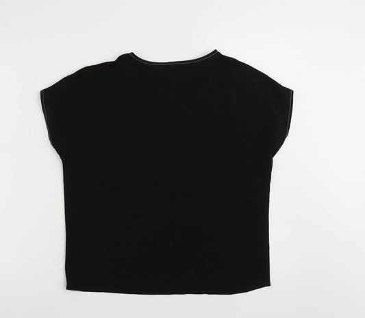 SHEIN  Womens Multicoloured Colourblock Polyester Basic Blouse Size S Crew Neck