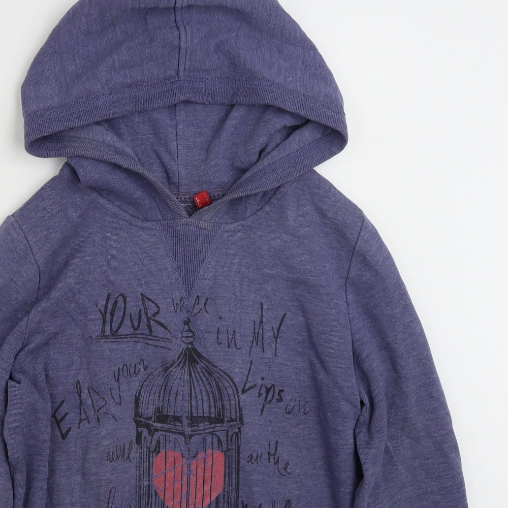EDC Womens Blue  Cotton Pullover Hoodie Size S  Pullover