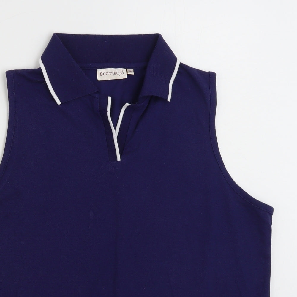 Bonmarché Womens Blue  Polyester Vest Sweatshirt Size M  Pullover
