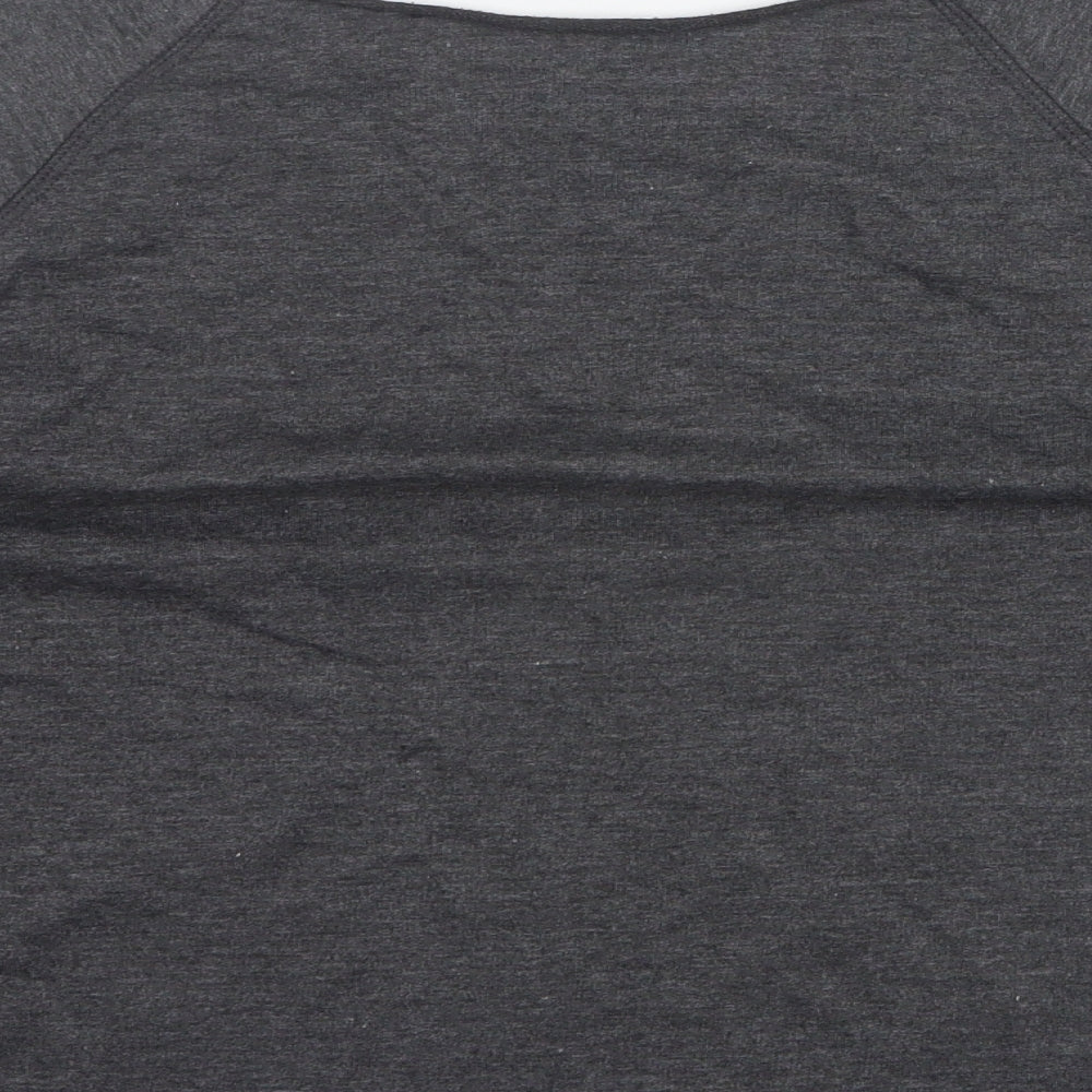 Womens UK Size 12 Internacionale Grey Basic T-Shirt