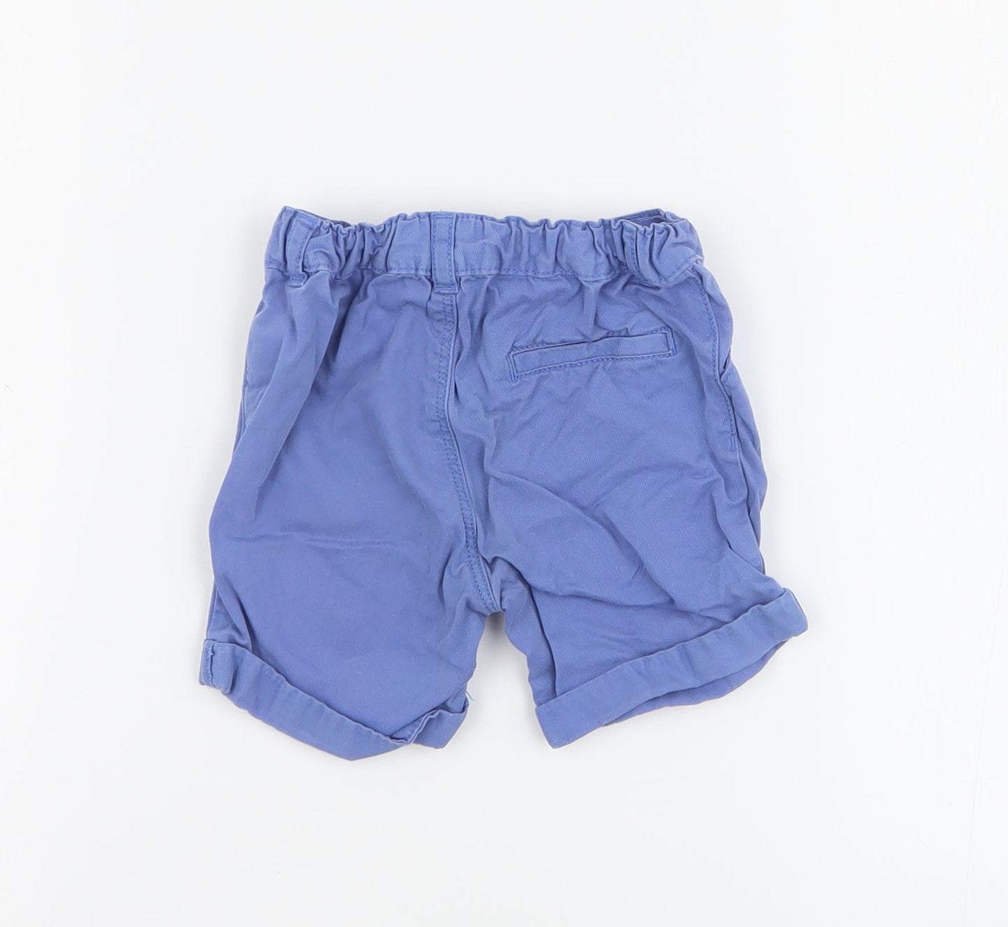 Marks and Spencer Baby Blue  100% Cotton Cropped Trousers Size 12-18 Months  Pullover