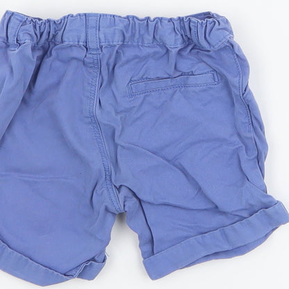 Marks and Spencer Baby Blue  100% Cotton Cropped Trousers Size 12-18 Months  Pullover