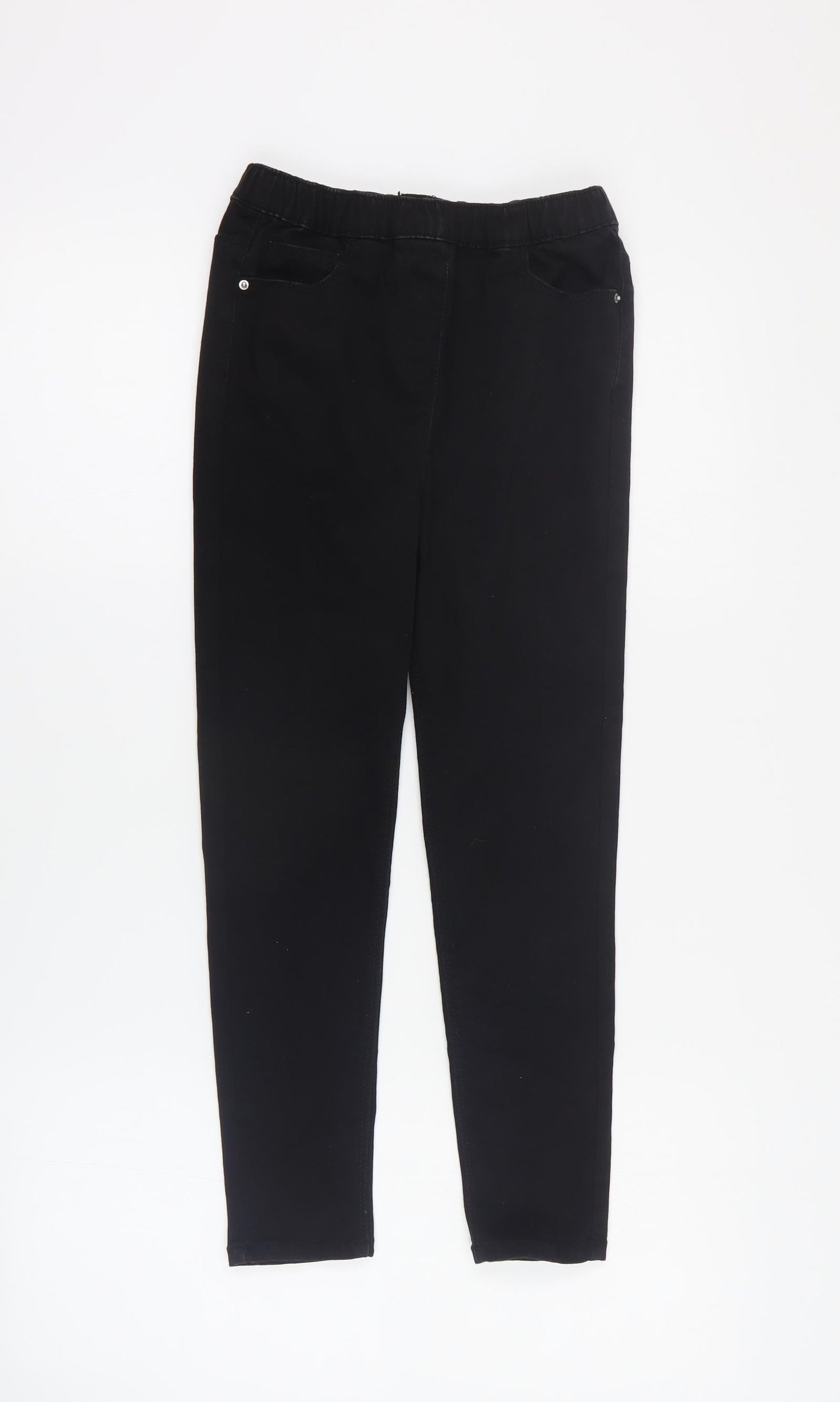 Matalan Girls Black  Cotton Skinny Jeans Size 9 Months  Regular Pullover