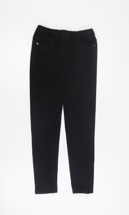 Matalan Girls Black  Cotton Skinny Jeans Size 9 Months  Regular Pullover