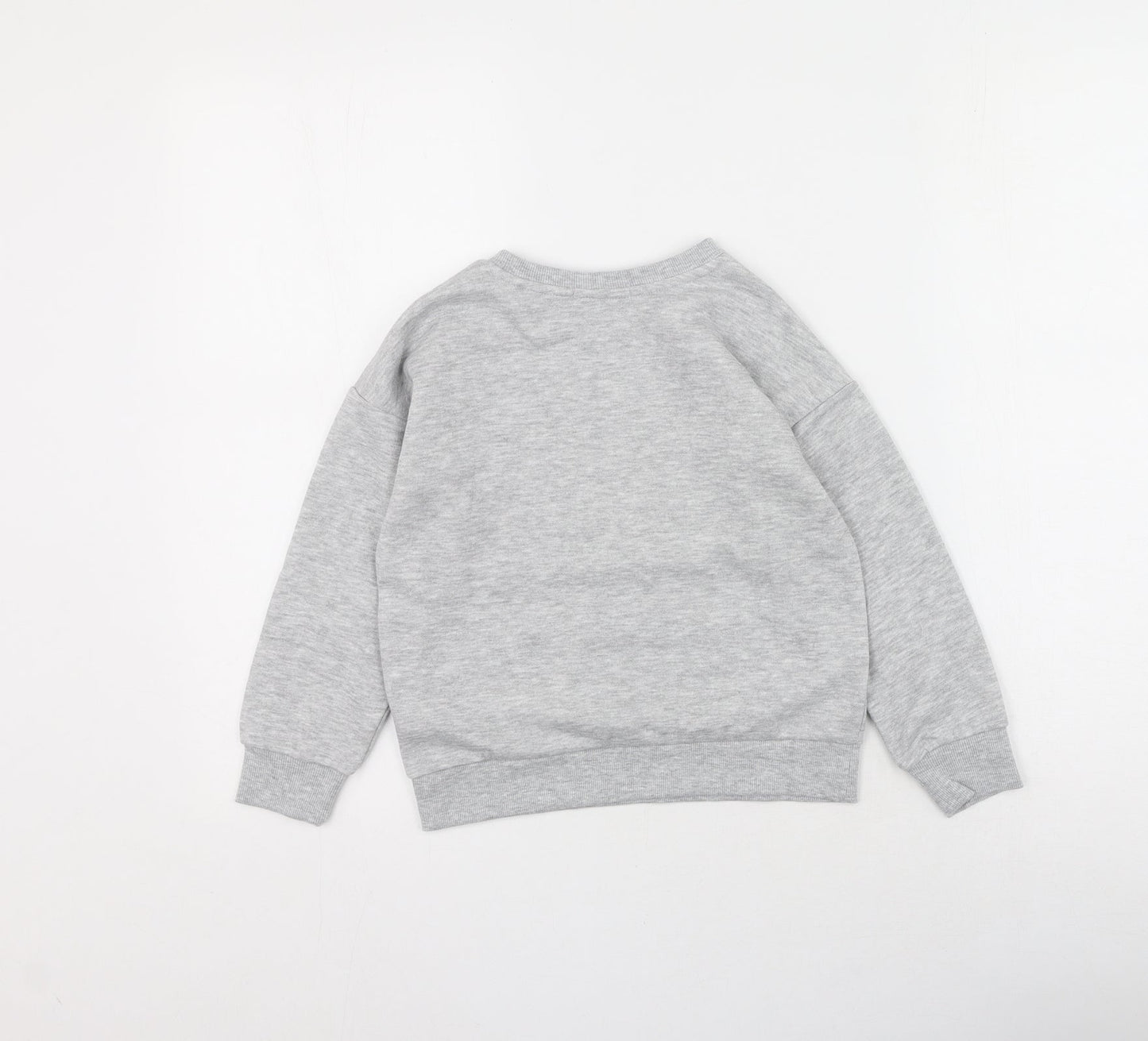 Primark Girls Grey  Cotton Pullover Sweatshirt Size 6-7 Years