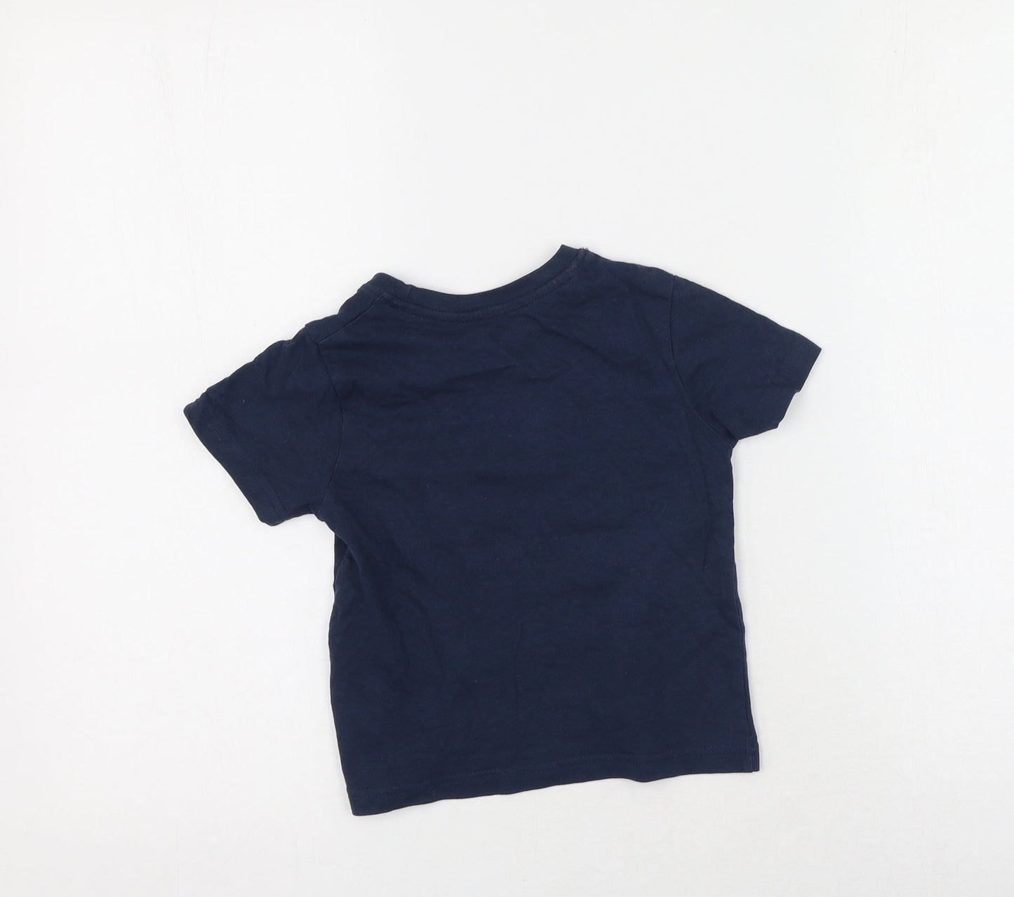 Primark Boys Blue  Polyester Basic T-Shirt Size 2-3 Years Round Neck  - Surf The Sun