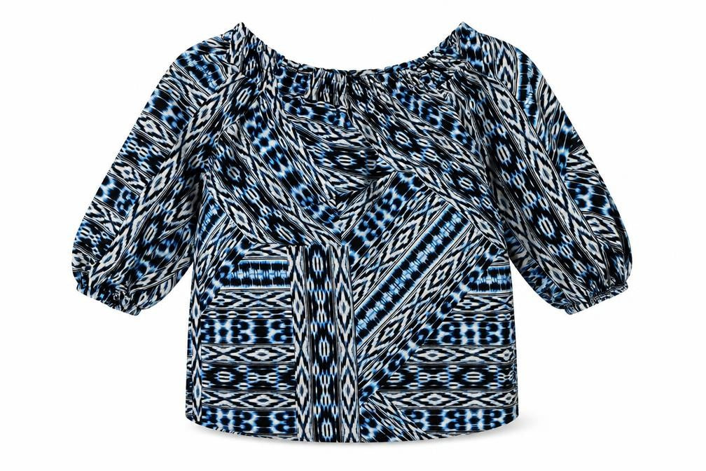 Womens UK Size 6 F&F Blue Basic Blouse
