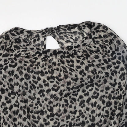 Womens UK Size 8 Dorothy Perkins Brown Basic Blouse