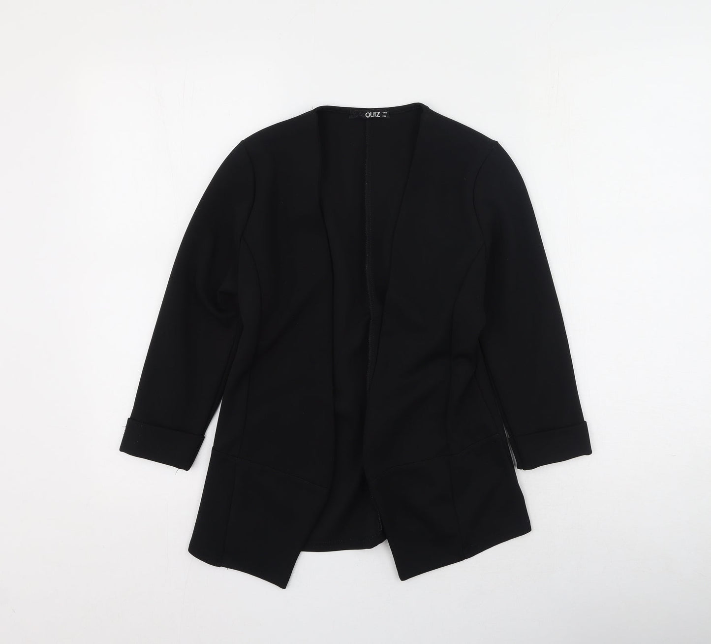 Womens UK Size 8 Quiz Black Cardigan Jumper