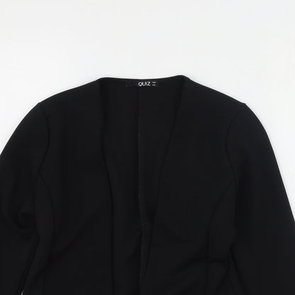 Womens UK Size 8 Quiz Black Cardigan Jumper