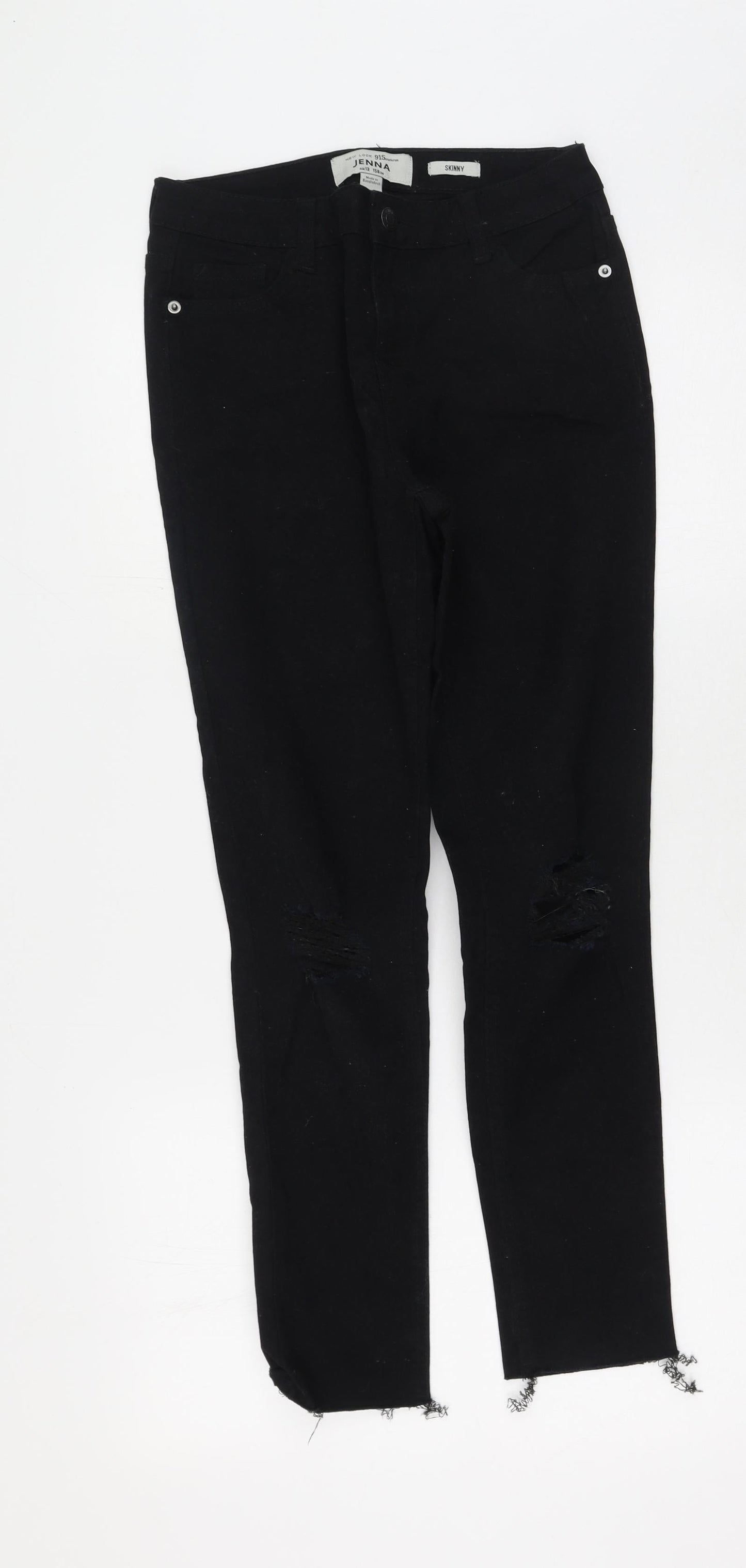 New Look Girls Black  Cotton Skinny Jeans Size 13 Years  Regular