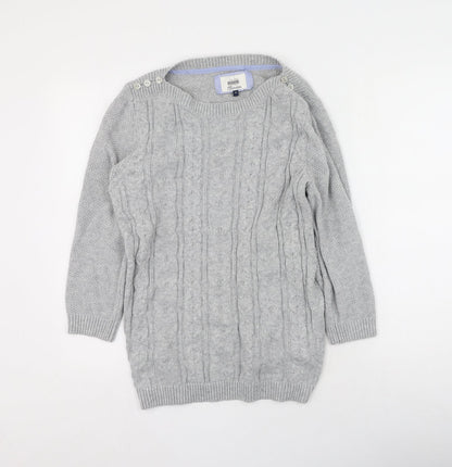 Womens UK Size 10 Maine New England Grey Pullover Jumper