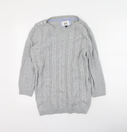 Womens UK Size 10 Maine New England Grey Pullover Jumper