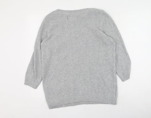 Womens UK Size 10 Maine New England Grey Pullover Jumper