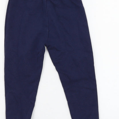 Dunnes Stores Boys Blue  Cotton Jogger Trousers Size 2-3 Years  Regular Pullover