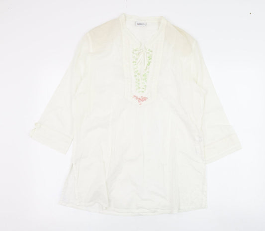 Womens UK Size 10 Gelco Ivory Basic Blouse