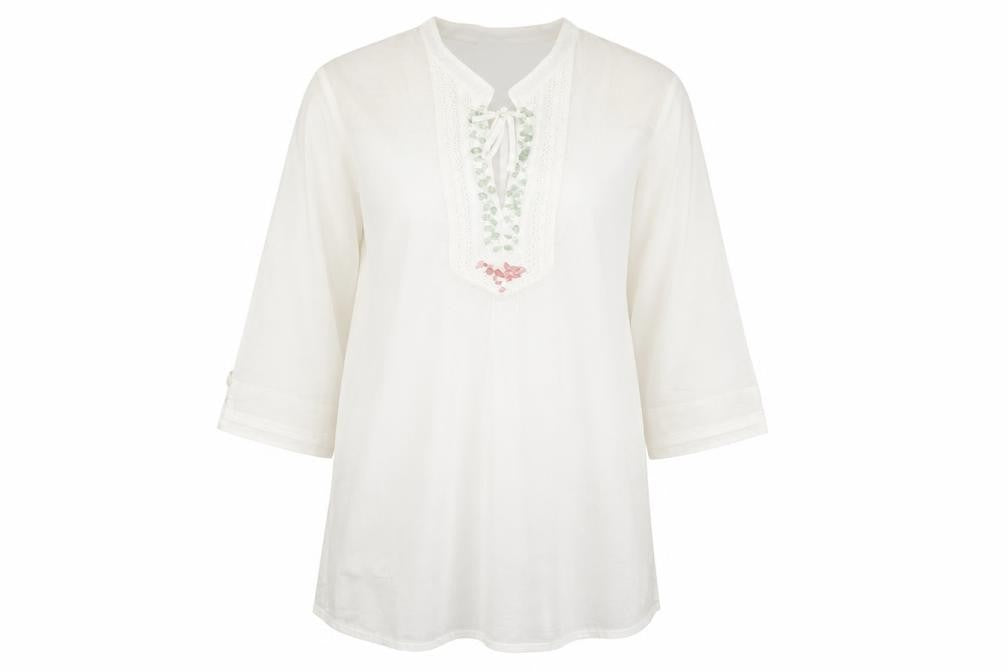 Womens UK Size 10 Gelco Ivory Basic Blouse
