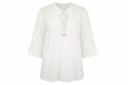 Womens UK Size 10 Gelco Ivory Basic Blouse