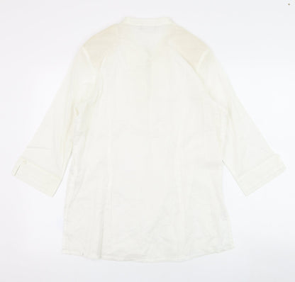Womens UK Size 10 Gelco Ivory Basic Blouse