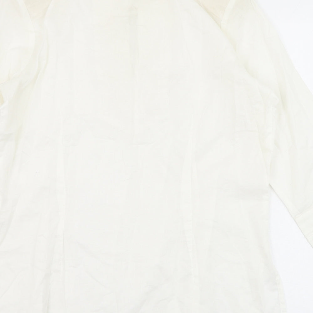 Womens UK Size 10 Gelco Ivory Basic Blouse