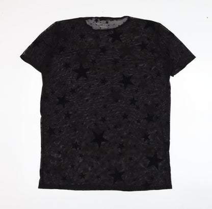 Womens UK Size 6 Nasty Gal Black Basic T-Shirt