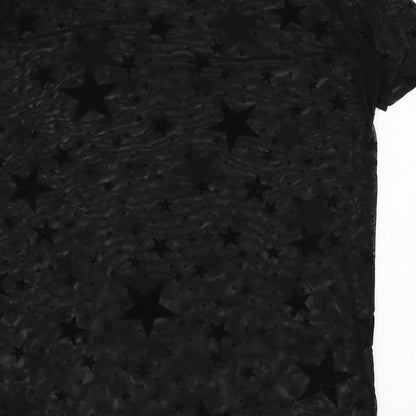 Womens UK Size 6 Nasty Gal Black Basic T-Shirt