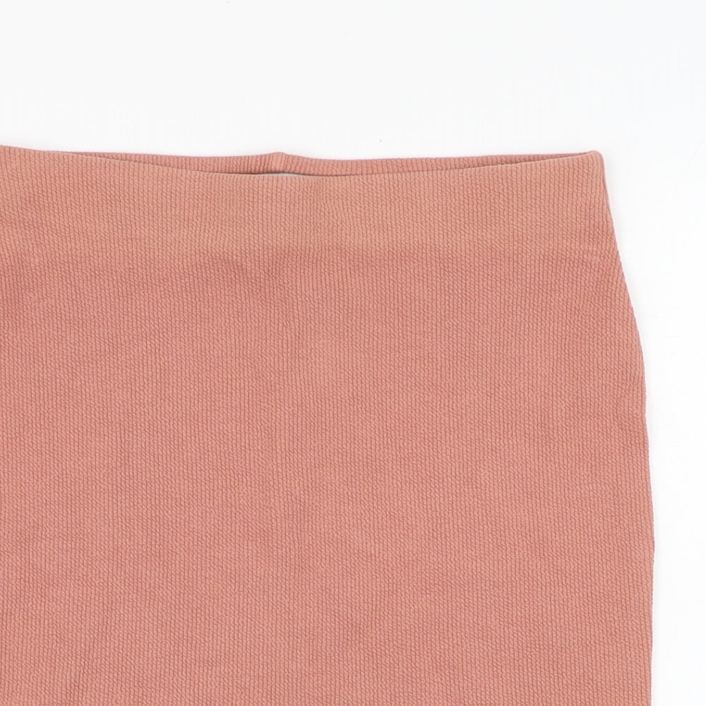 New Look Womens Pink  Cotton Straight & Pencil Skirt Size 10
