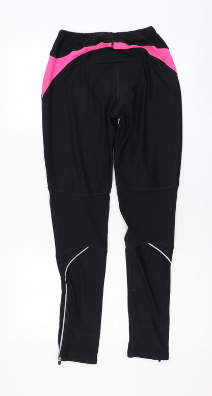 Mi Fit Womens Black  Polyester Jogger Trousers Size 10 L28 in Regular