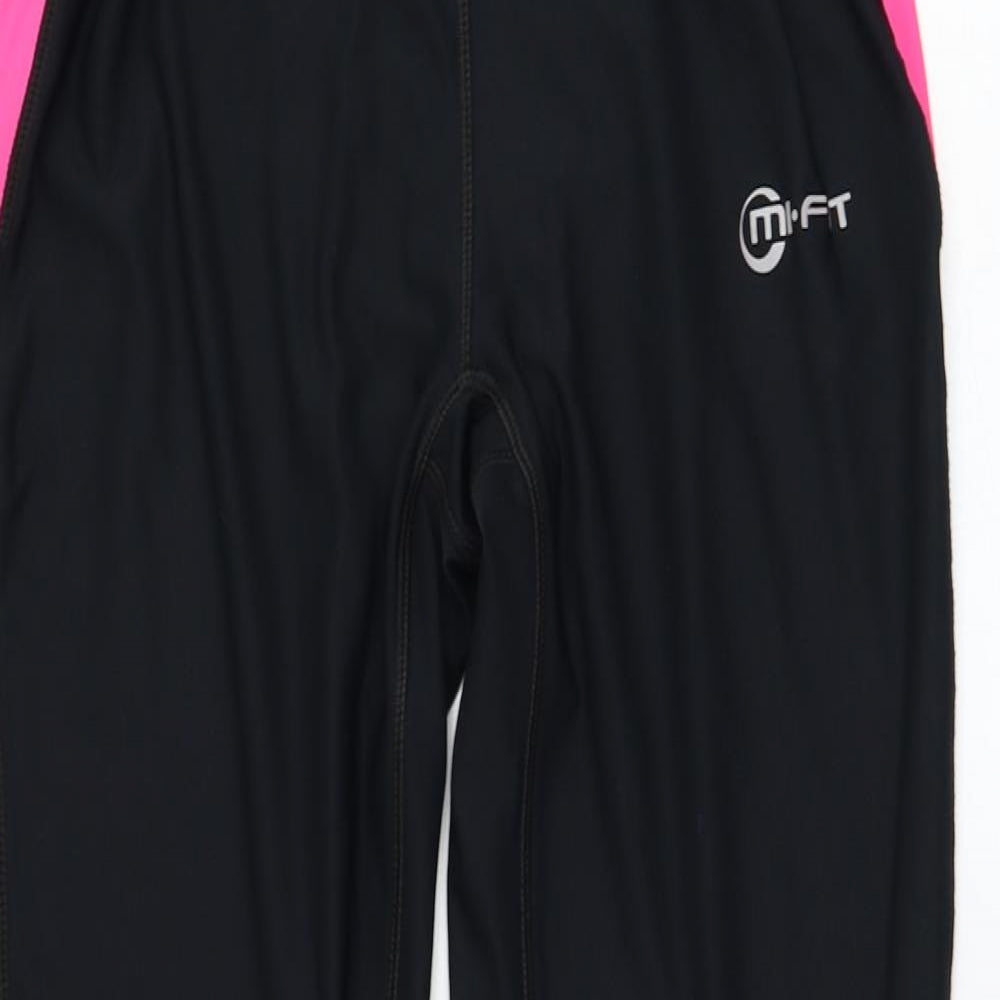 Mi Fit Womens Black  Polyester Jogger Trousers Size 10 L28 in Regular