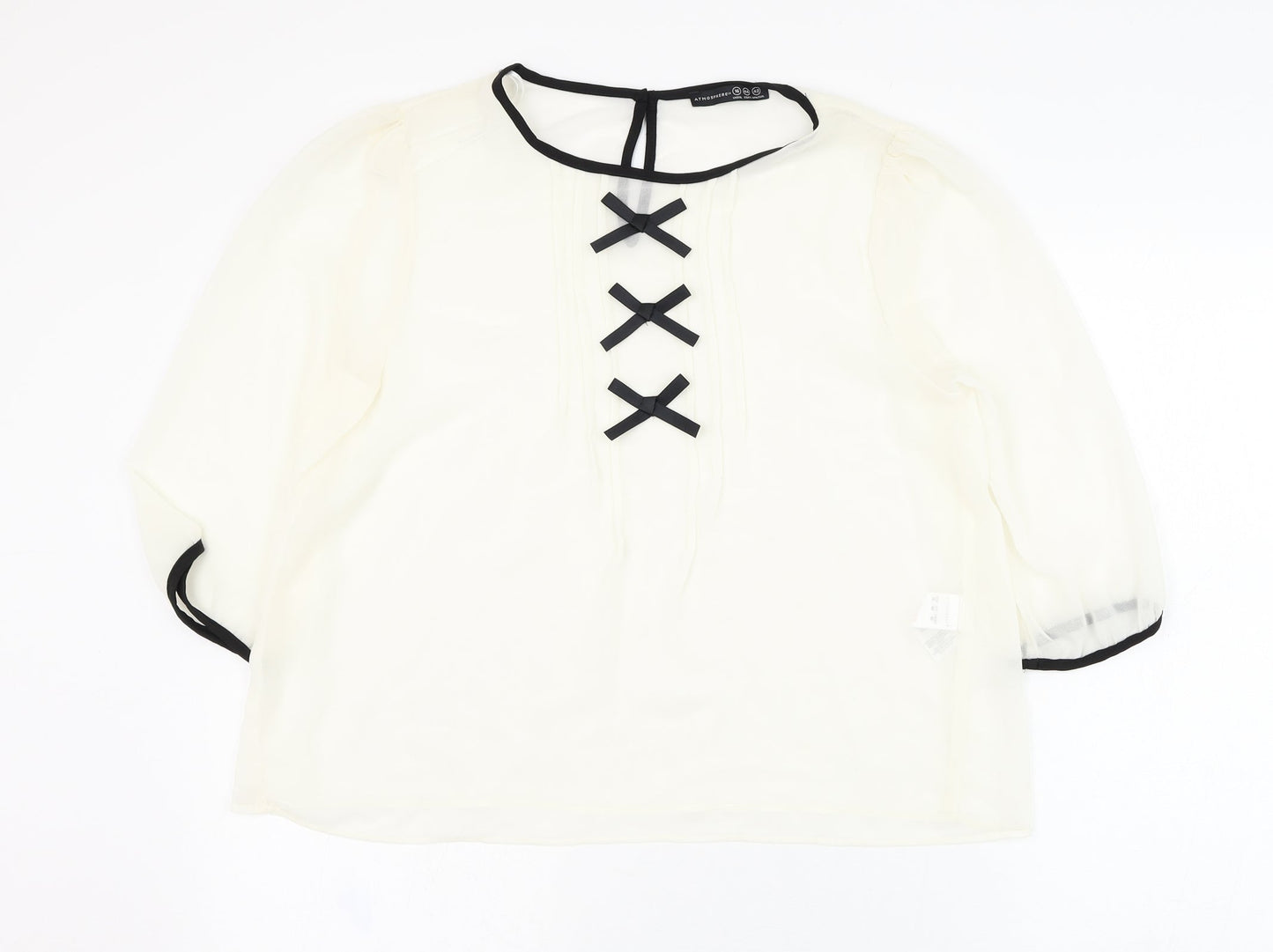 Womens UK Size 16 Atmosphere Ivory Basic Blouse