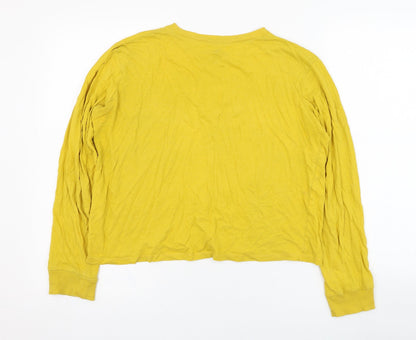 Tbar Limtied Womens Yellow  Cotton Pullover Sweatshirt Size M  Pullover - Slogan