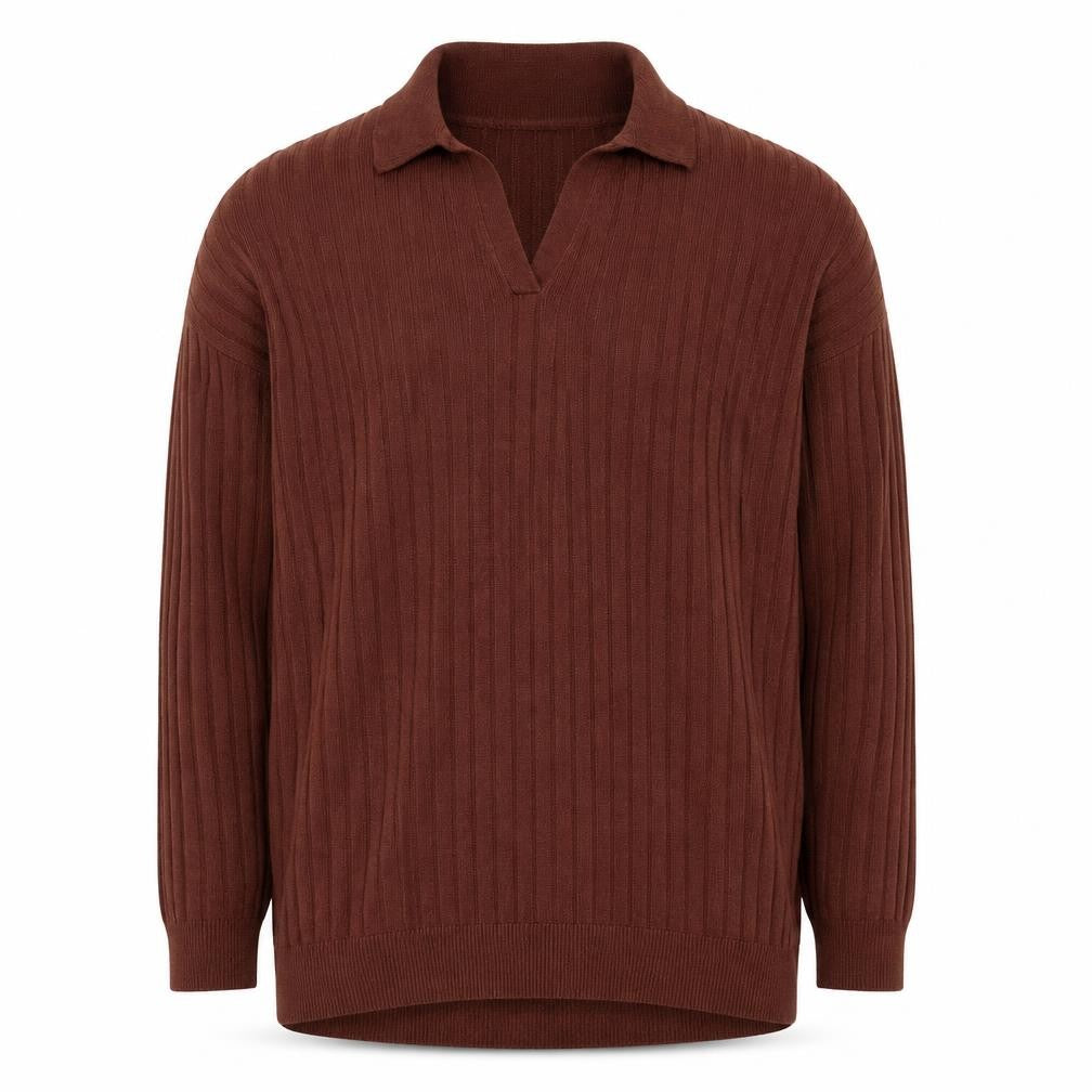 Mens UK Size L NEXT Brown Pullover Jumper