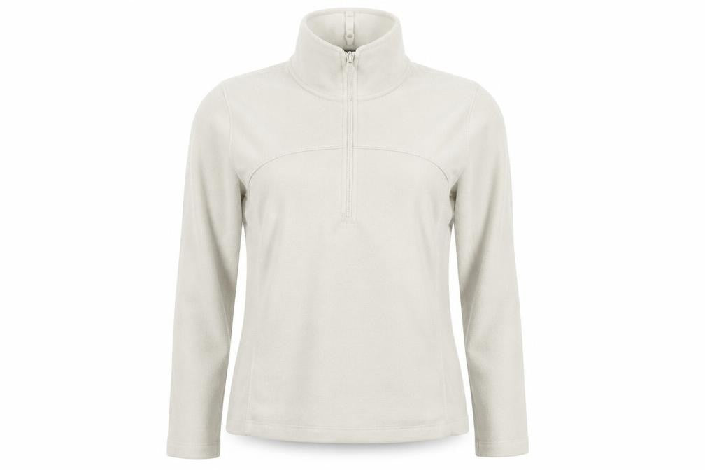 Front view of Active women’s beige polyester pullover sweatshirt, size UK 12, pullover