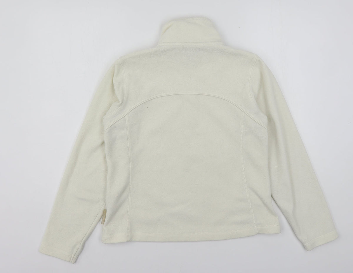 Back view of Active women’s beige polyester pullover sweatshirt, size UK 12, pullover