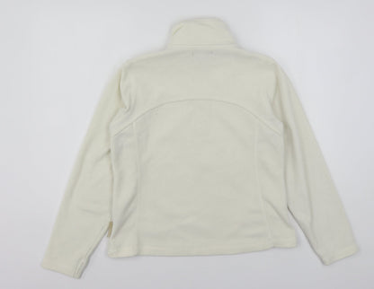 Back view of Active women’s beige polyester pullover sweatshirt, size UK 12, pullover