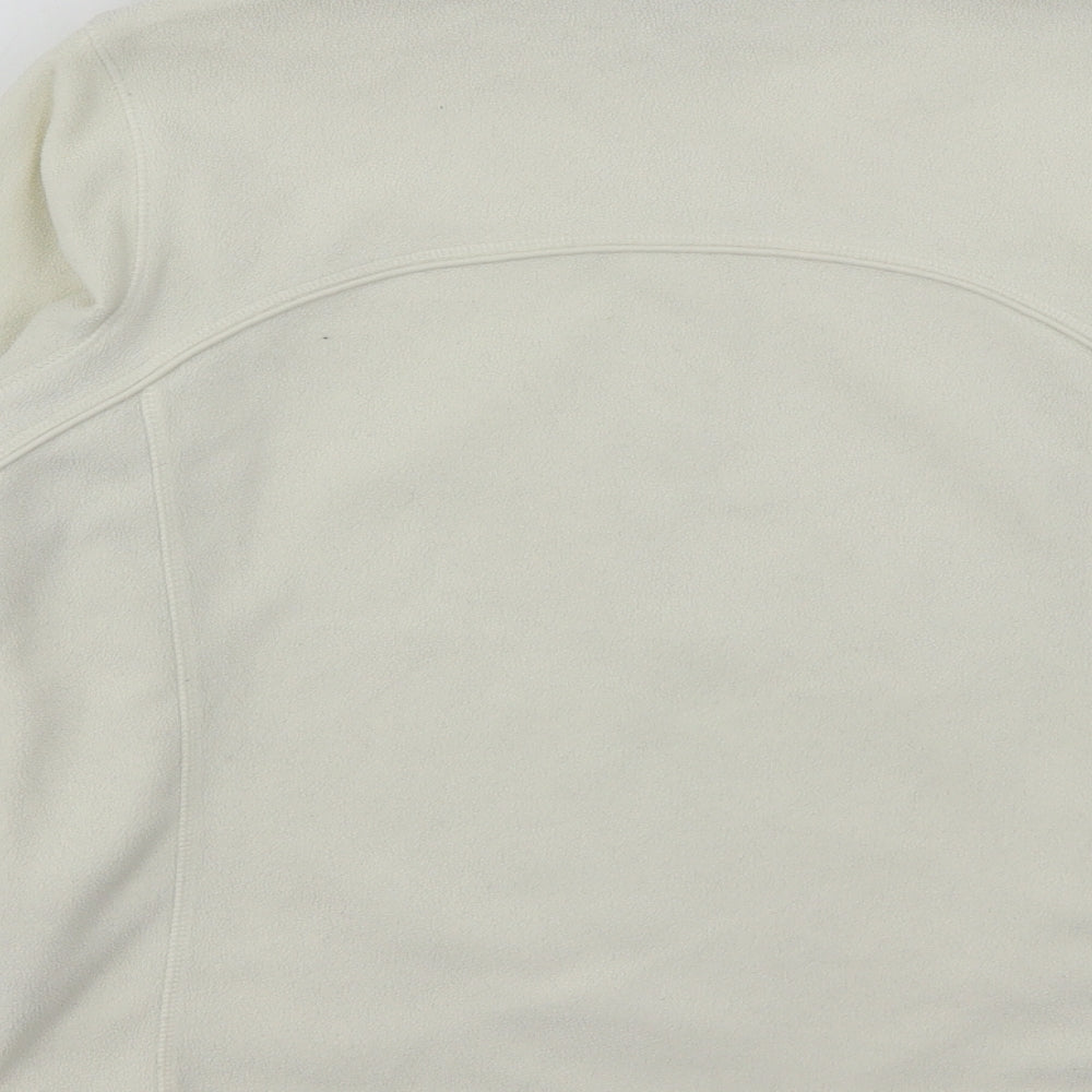 Brand and care label for Active women’s beige polyester pullover sweatshirt, size UK 12, pullover
