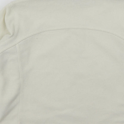 Brand and care label for Active women’s beige polyester pullover sweatshirt, size UK 12, pullover