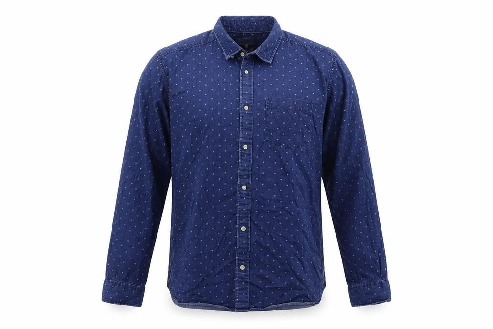 Mens UK Size M NEXT Blue  Button-Up Long Sleeve Casual Shirt
