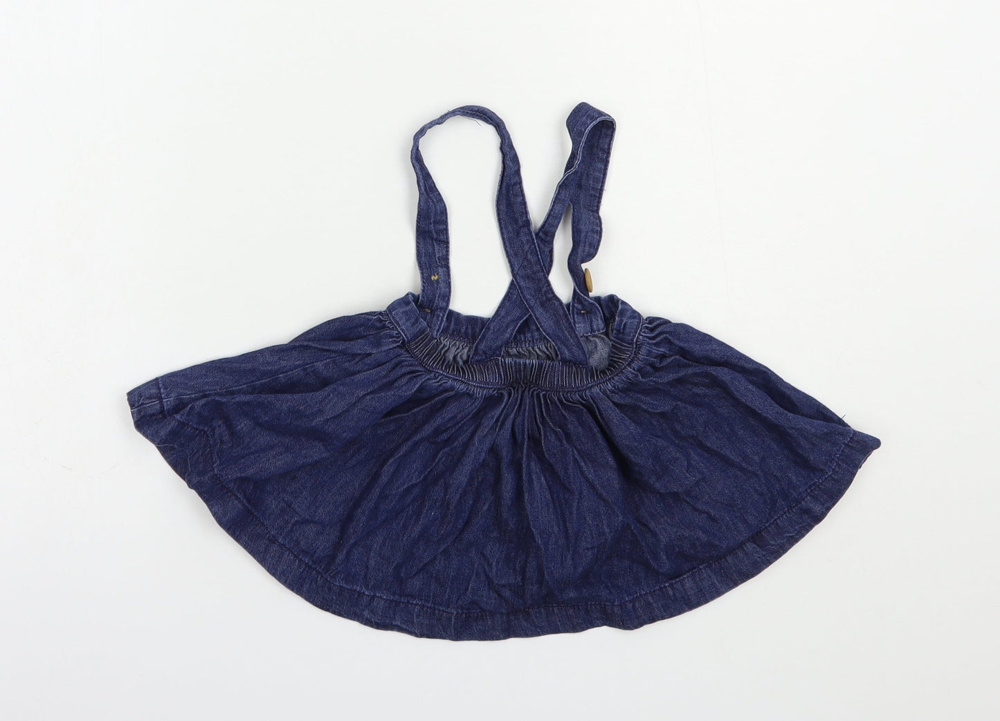 NEXT Baby Blue  Cotton Skater Skirt Size 9-12 Months  Button