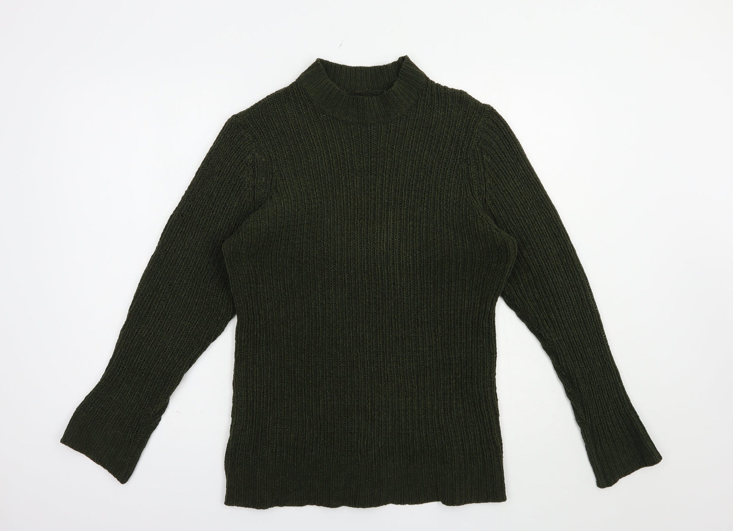 Womens UK Size L Brave Soul Green Pullover Jumper