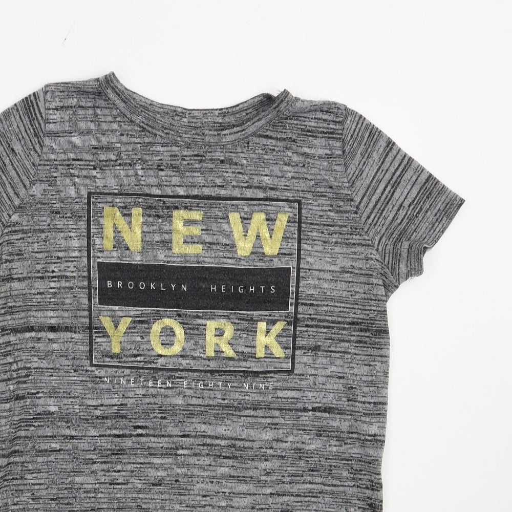 Womens UK Size 6 Atmosphere Grey Basic T-Shirt