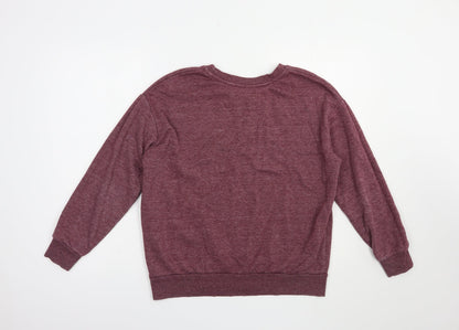 Atmosphere Womens Purple  Cotton Pullover Sweatshirt Size 10  Pullover - Late Nights