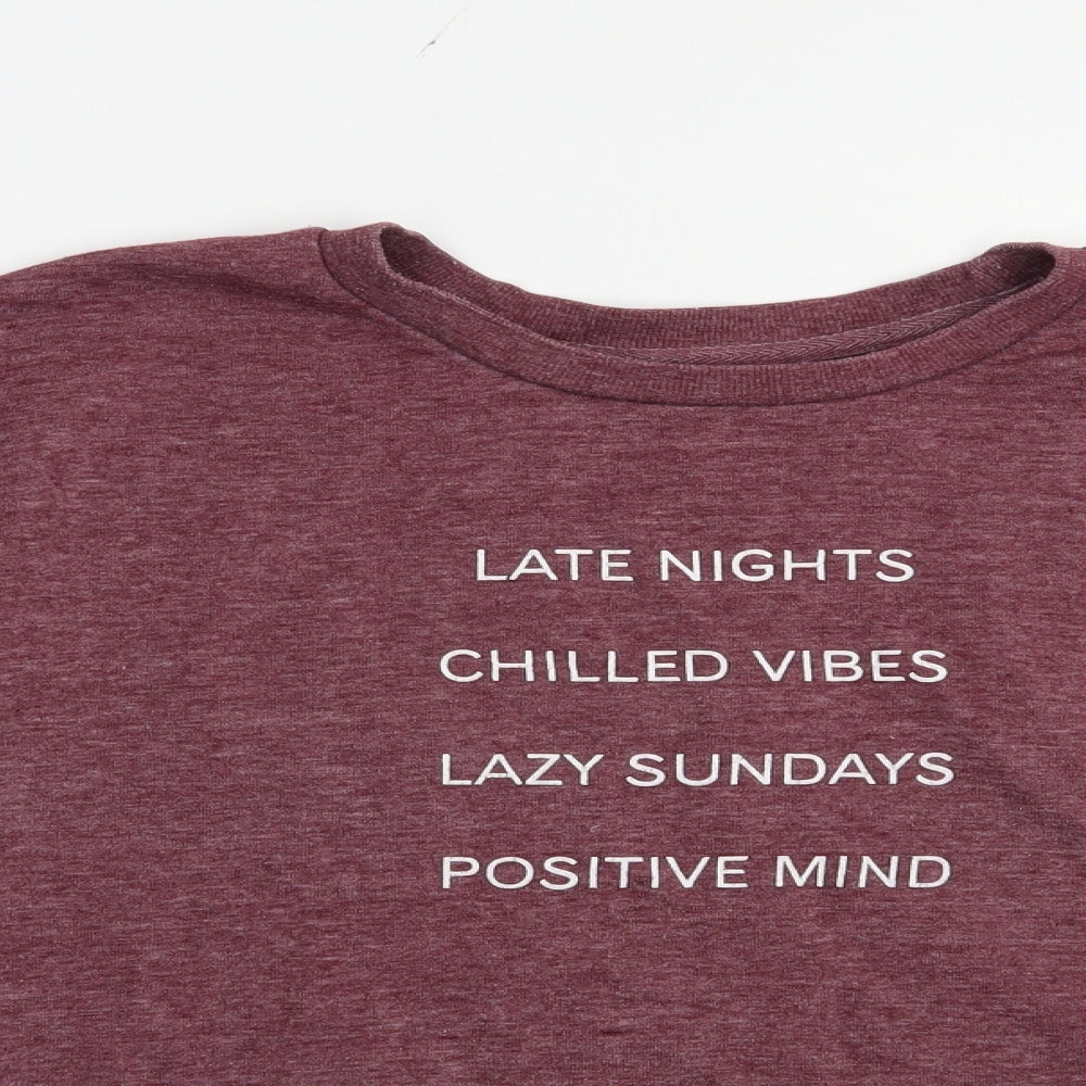 Atmosphere Womens Purple  Cotton Pullover Sweatshirt Size 10  Pullover - Late Nights