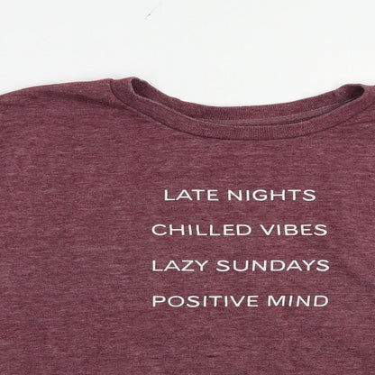 Atmosphere Womens Purple  Cotton Pullover Sweatshirt Size 10  Pullover - Late Nights