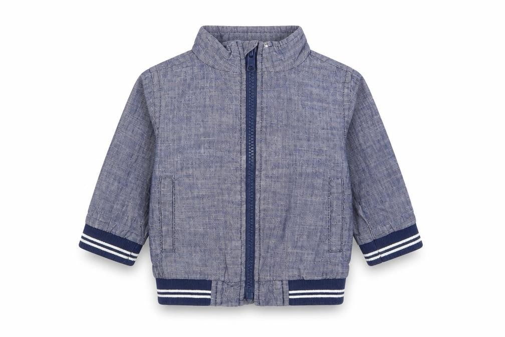 Front view of Gap Baby Blue Basic Jacket Jacket, size 3-6, Months Zip