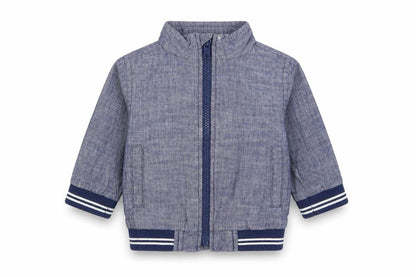Front view of Gap Baby Blue Basic Jacket Jacket, size 3-6, Months Zip