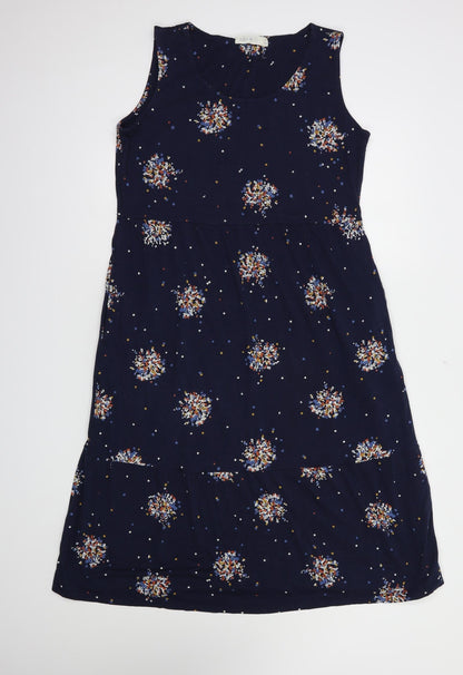 Lily & Me Womens Blue  Cotton A-Line  Size 10  Scoop Neck Pullover